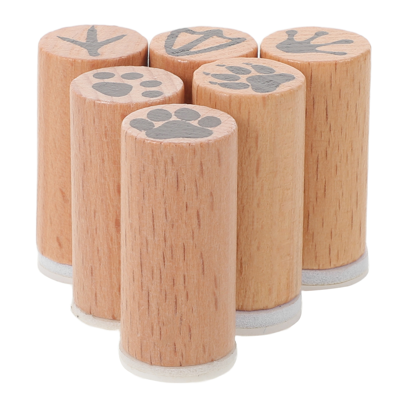 Art And Craft Nature - 6Pcs Set Stempel Karet Jejak Kaki