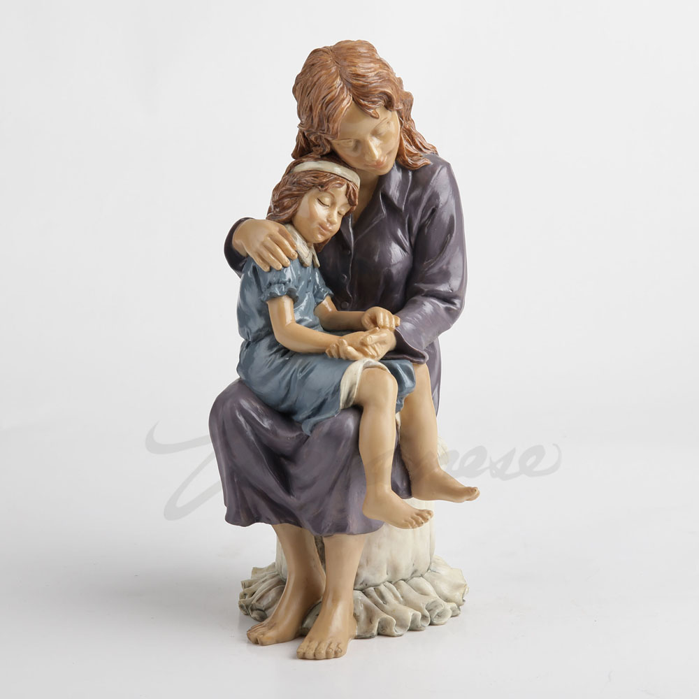 Art Craft Mother'S Day - Patung Resin Ibu dan Anak Berpelukan,