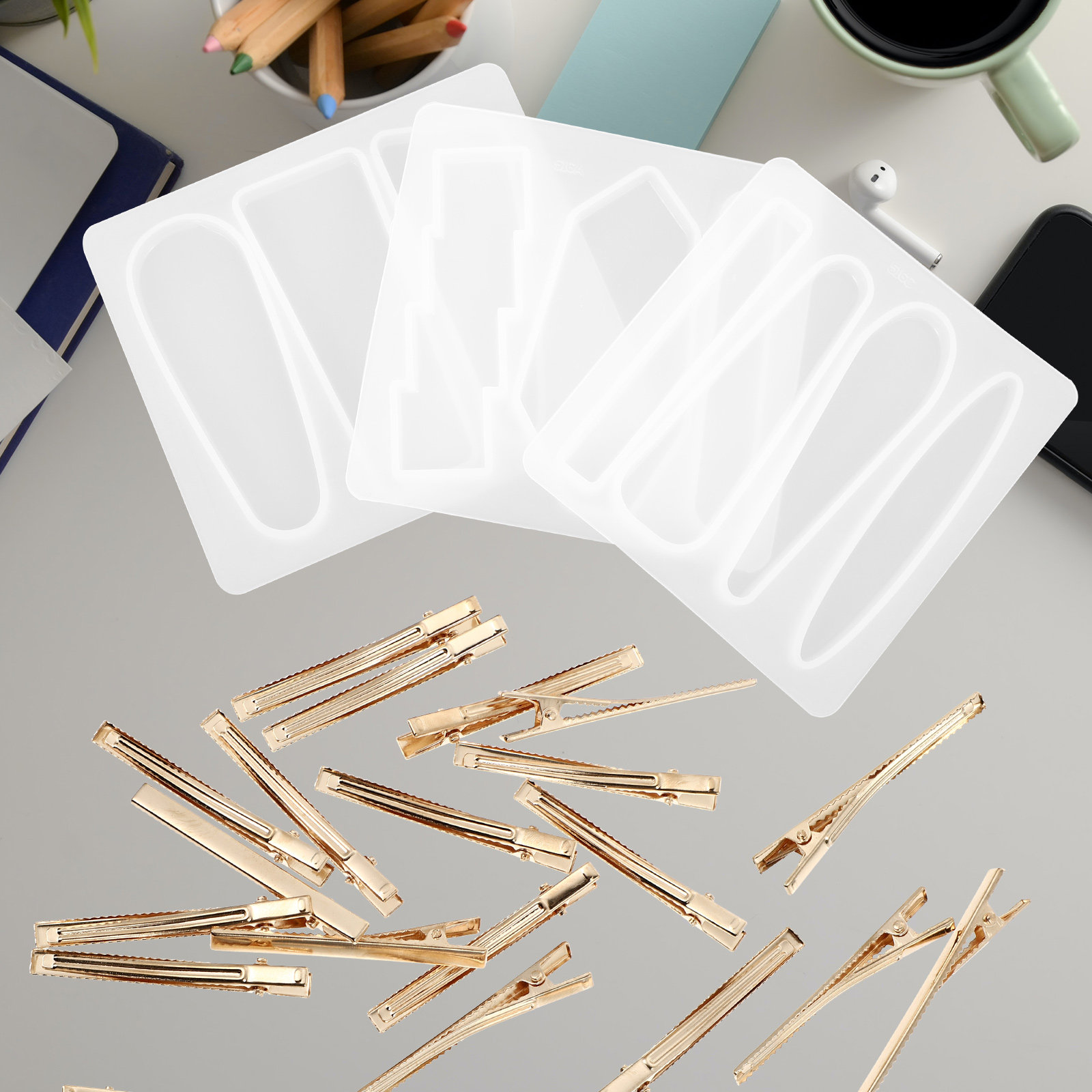 Art And Craft Hair - 1Set Cetakan Jepit Rambut Silikon DIY