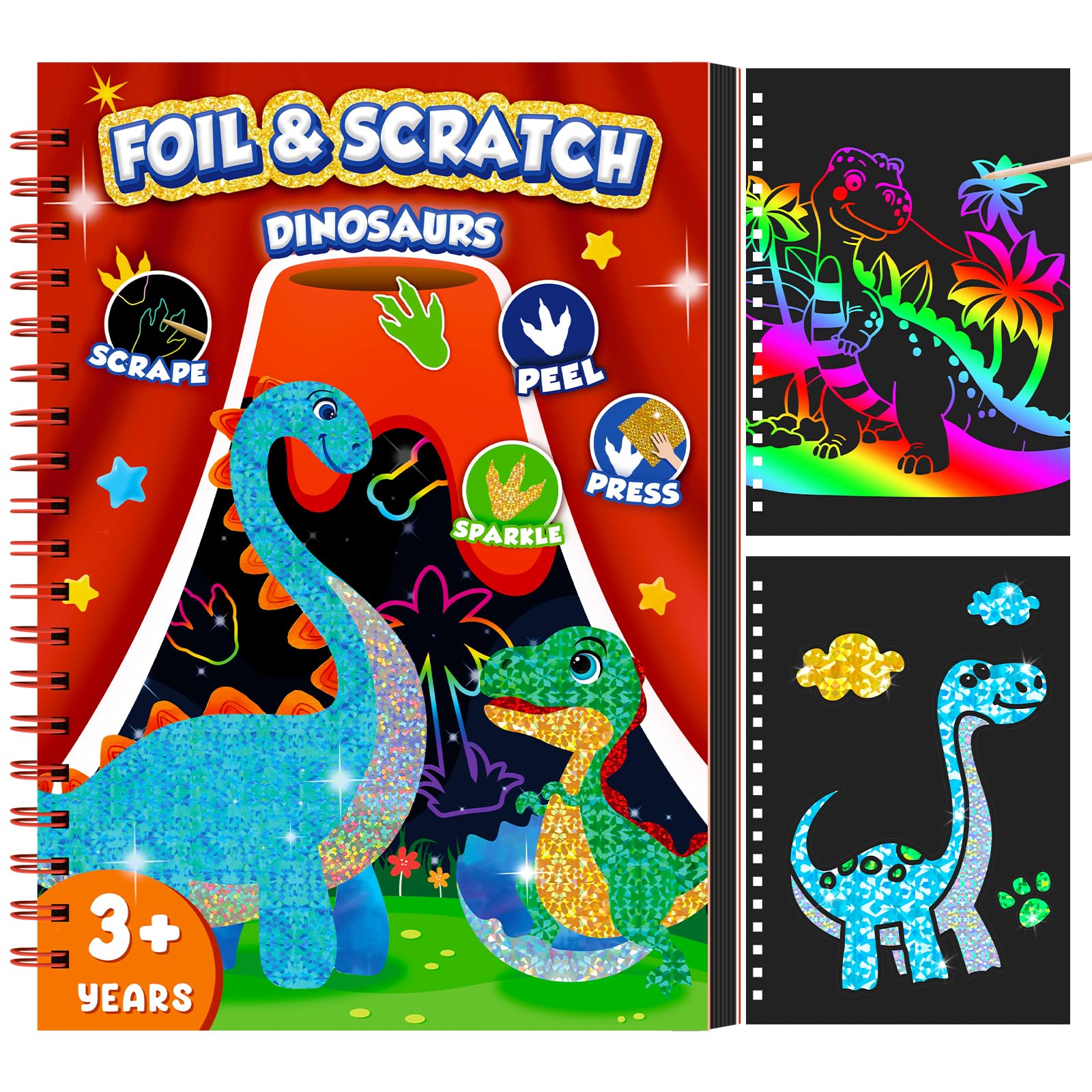 Art Craft Activities - Buku Seni Goresan Dinosaurus untuk Anak-anak