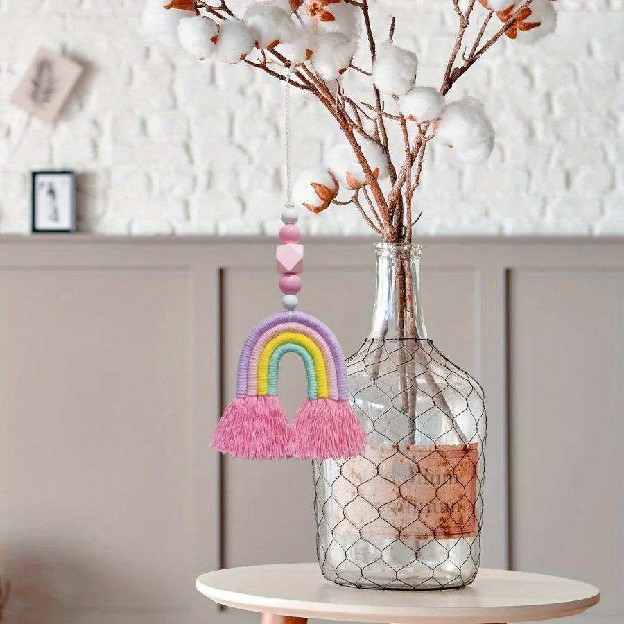 Art And Craft For Nursery - Lonceng Angin Pelangi Merah Muda Dekorasi