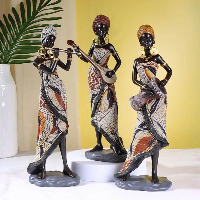 Art Craft Furniture - Ornamen Kerajinan Resin Gaya Afrika Antik