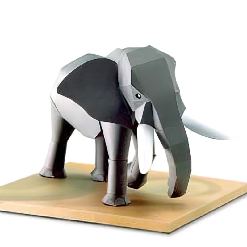 Art And Craft Nature - Gajah Afrika seni Origami Mini Model