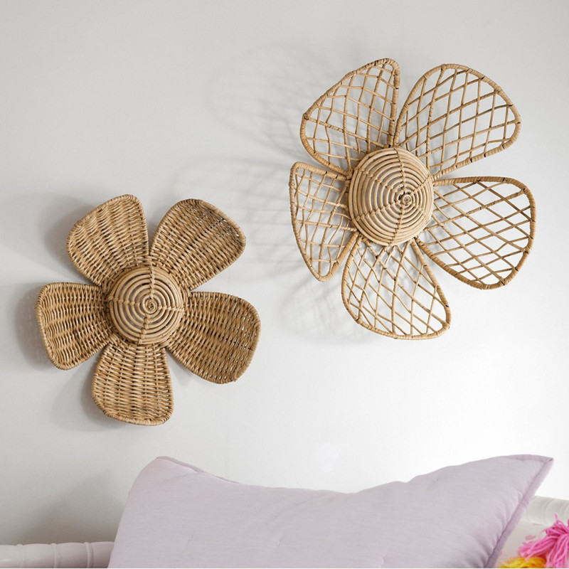 Art Craft Furniture - Ornamen Dekorasi Dinding Bunga Rotan Anyaman