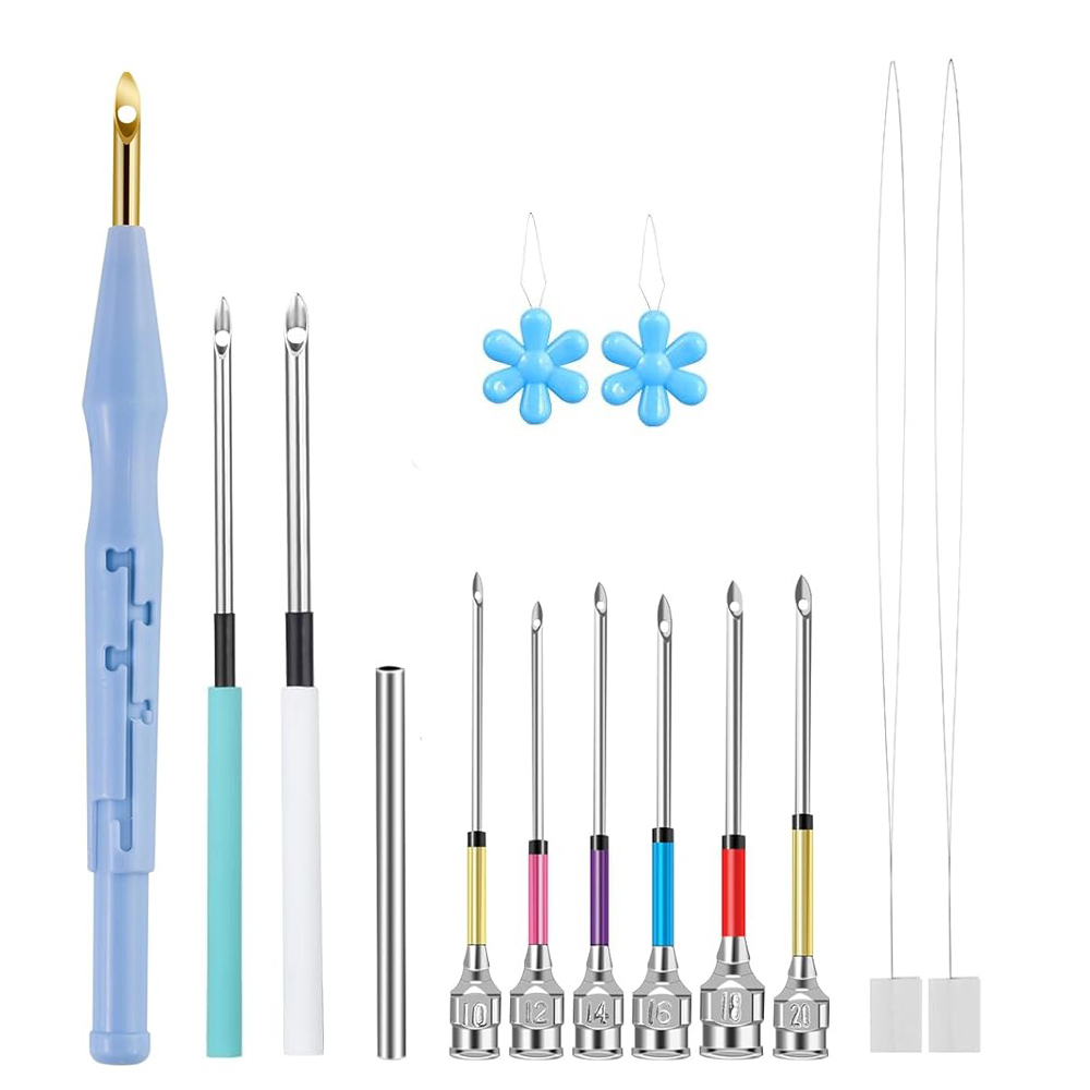 Punch Needle Kit - 14 Buah Set Jarum Pelubang Alat
