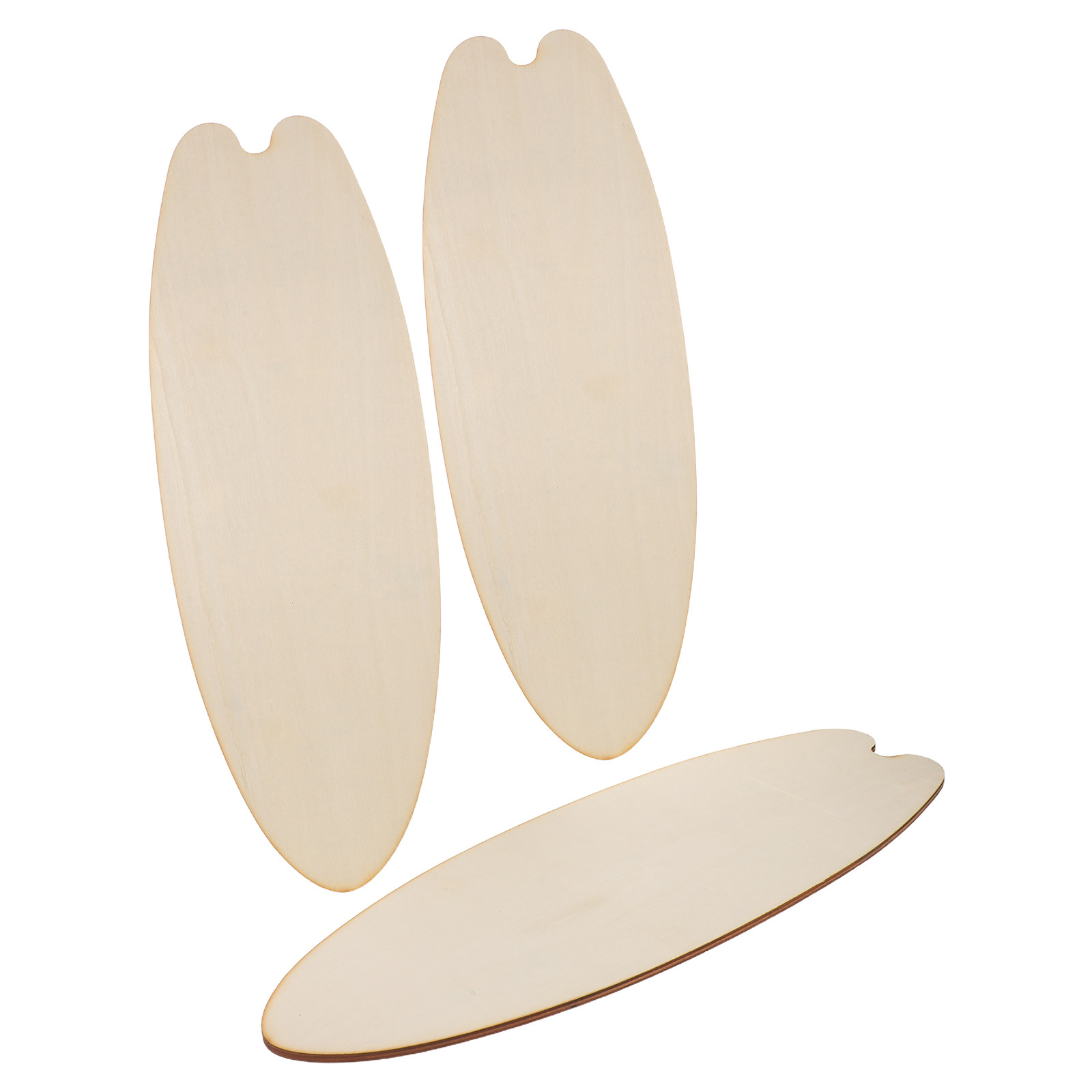 Art And Craft For Nursery - 3Pcs Papan Selancar Kayu Tanpa Finishing