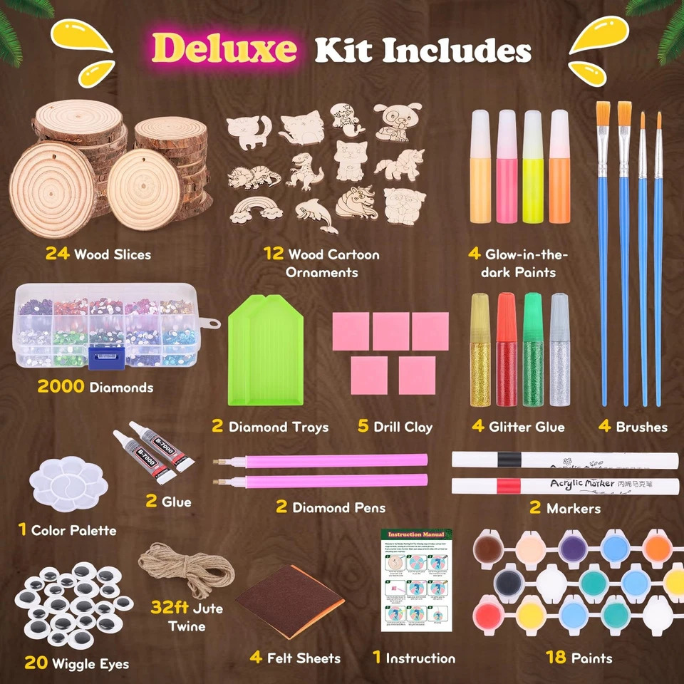 Art Craft Activities - Perlengkapan Lukis Kayu Menyala dalam Gelap