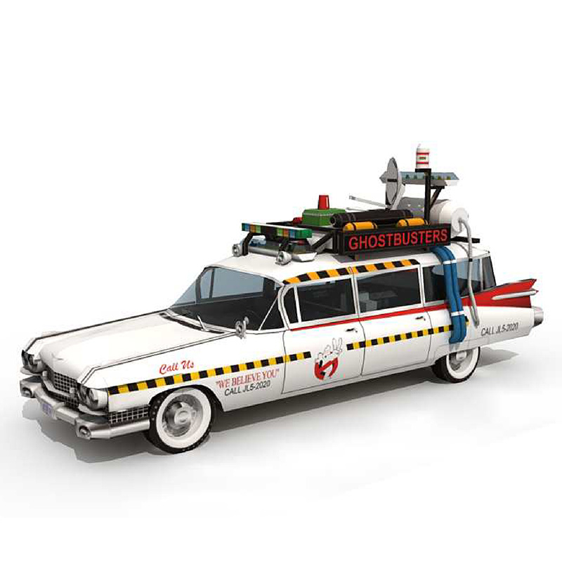 Art Craft With Cardboard - Ghostbusters Mobil Ecto-1A 1:20 Seni Origami,