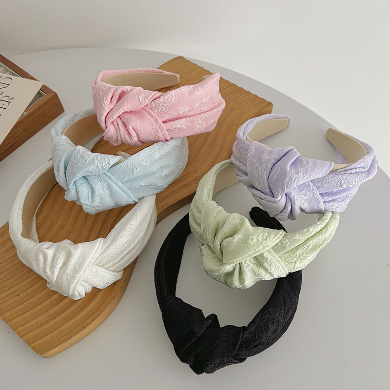 Art And Craft Hair - Ikat kepala simpul besar bunga etnis