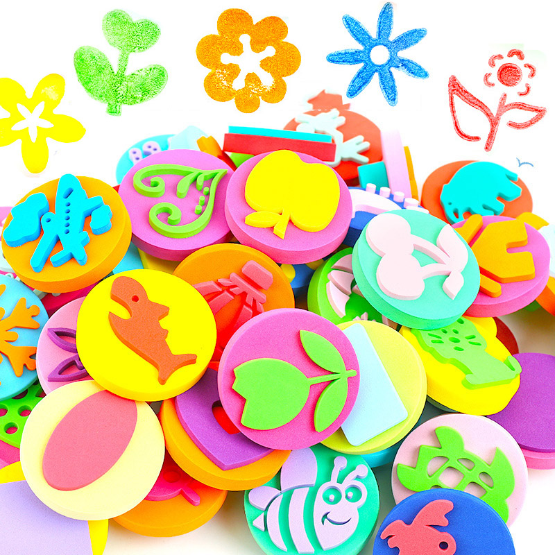 Art Craft For Toddlers - 6 buah/kantong stempel busa untuk lukisan