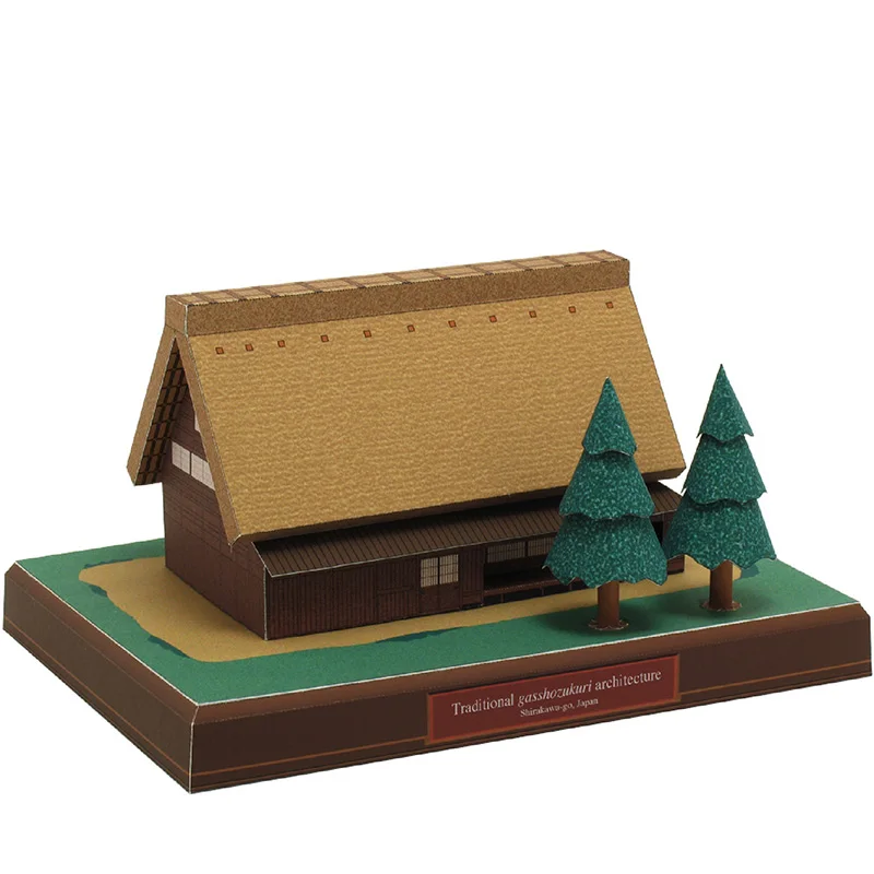 Art Craft With Cardboard - Pondok Jepang Gasshozukuri Mini 3D Model