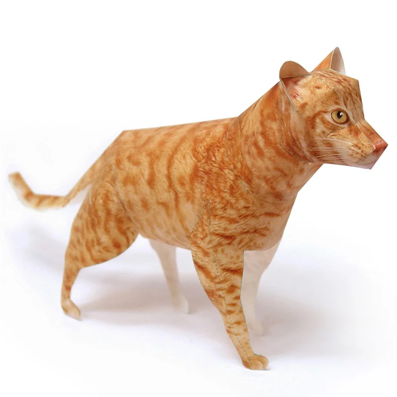 Art And Craft Nature - Ocicat Cat Orange Tabby Origami Model