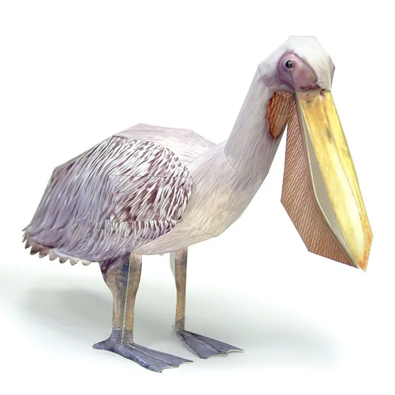 Art And Craft Nature - Model Kertas Burung Pelican Putih Besar