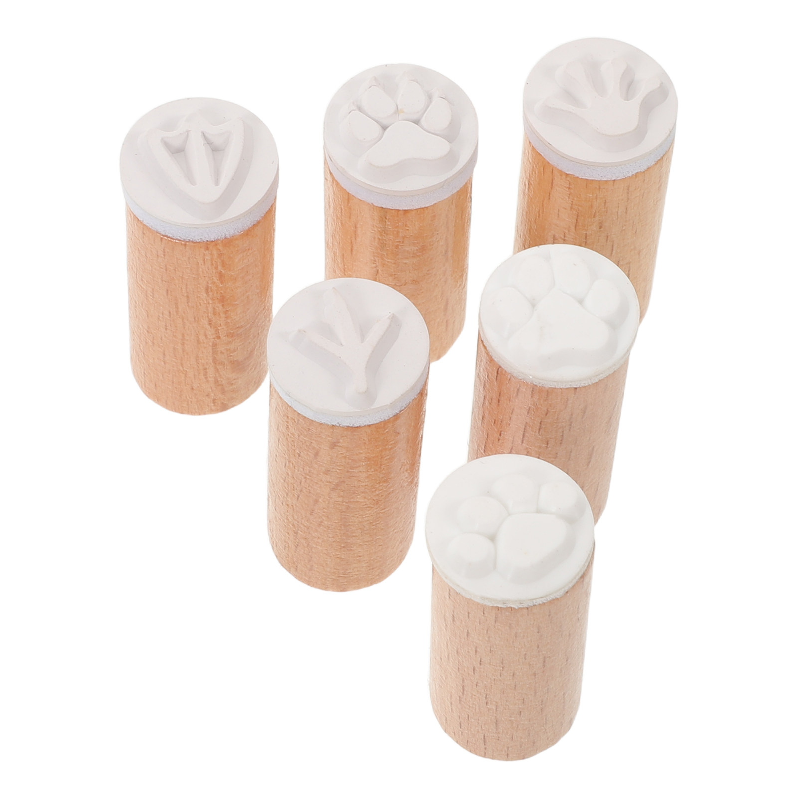6Pcs Set Stempel Karet Jejak K - Art And Craft Nature ulasan dan harga