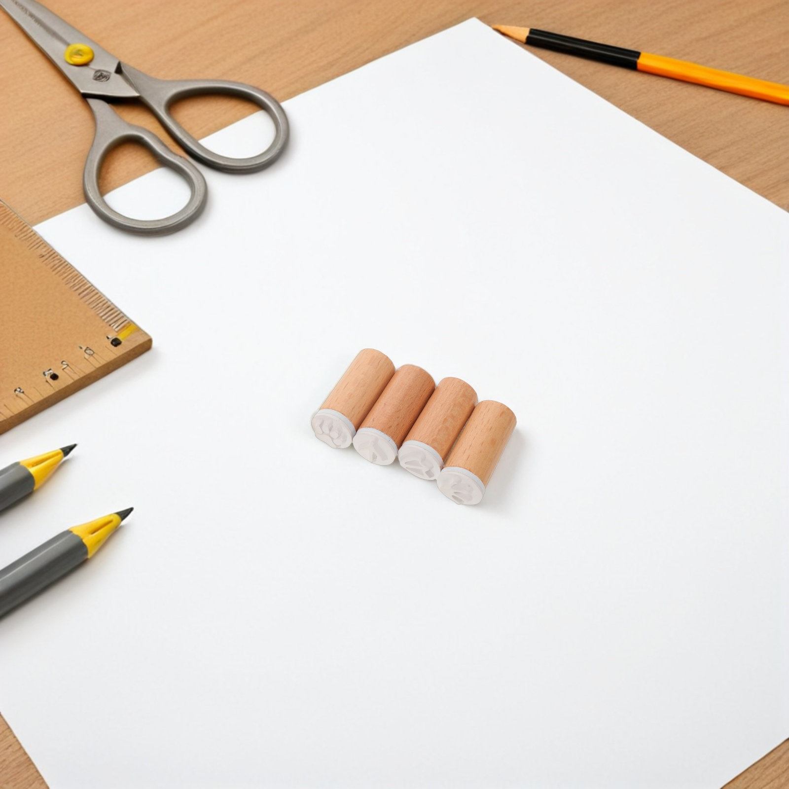 6Pcs Set Stempel Karet Jejak K - Art And Craft Nature ulasan dan harga