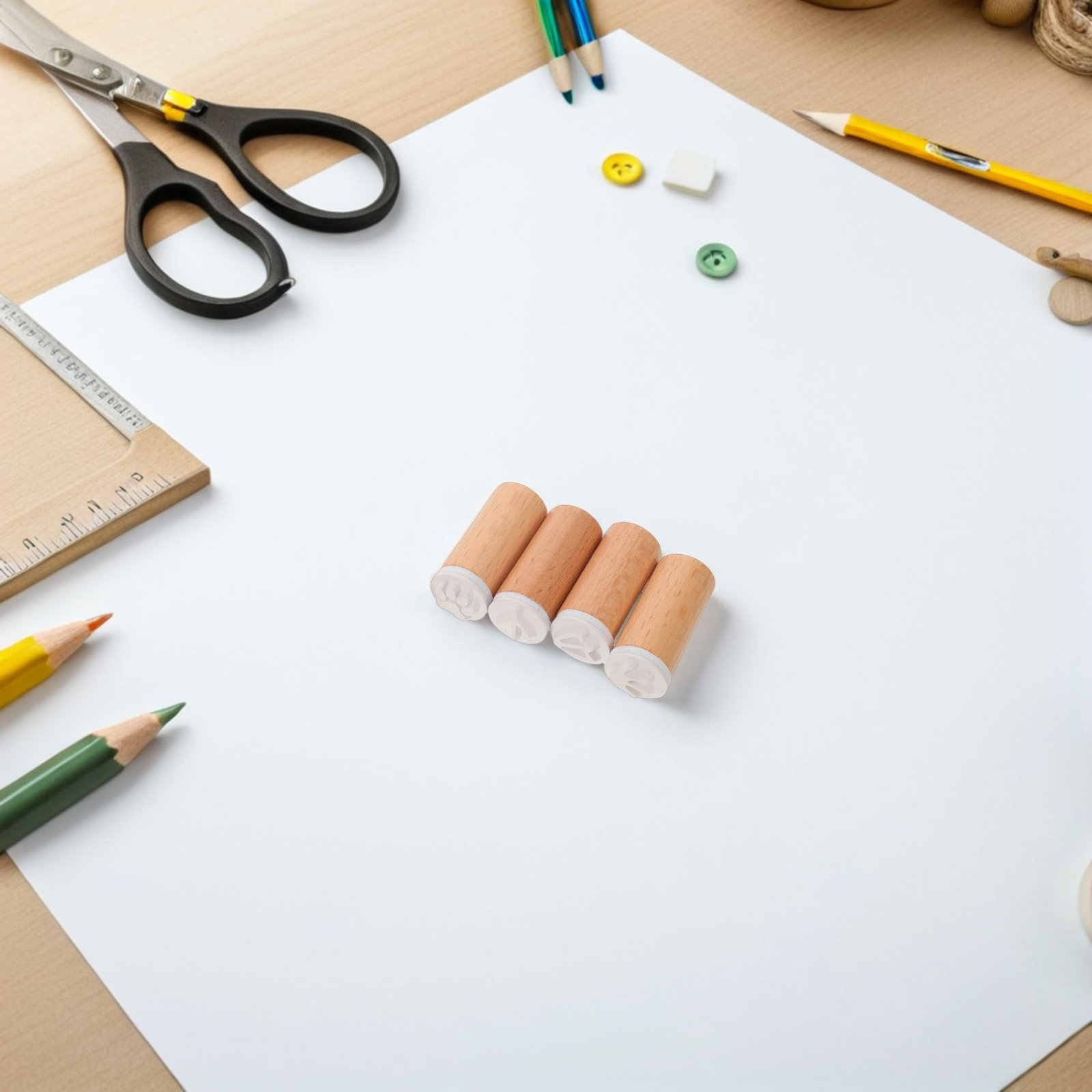 6Pcs Set Stempel Karet Jejak K - Art And Craft Nature ulasan dan harga