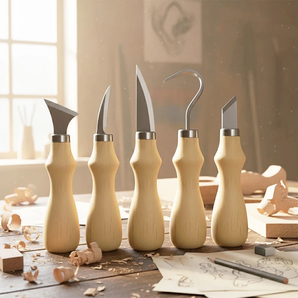 5 Buah Set Alat Ukir Kayu, Pis - Art Craft Tools ulasan dan harga