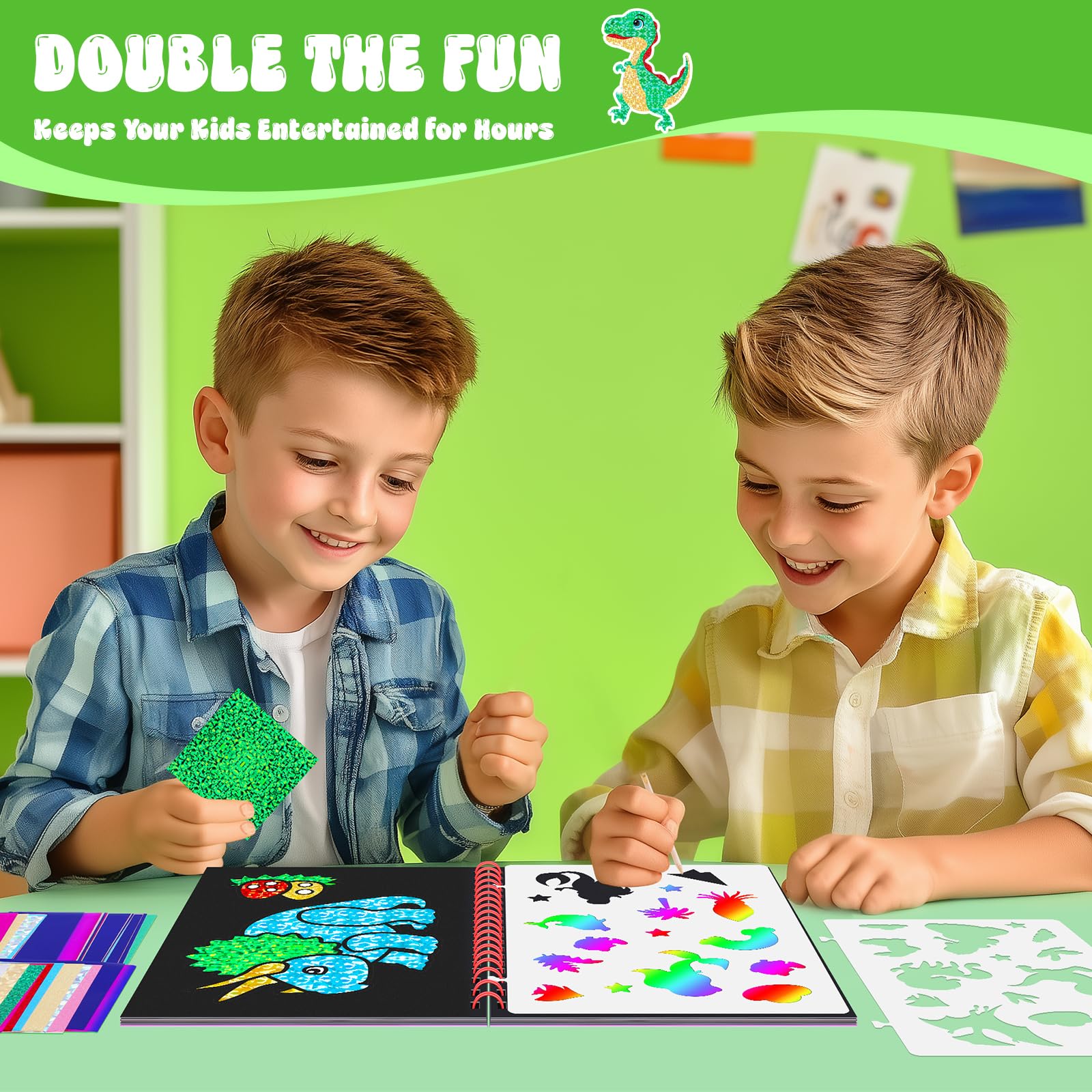 Buku Seni Goresan Dinosaurus u - Art Craft Activities ulasan dan harga