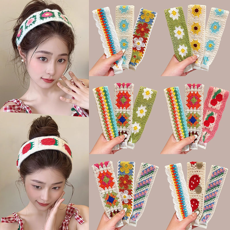 Ikat Kepala Velcro Motif Bunga - Art And Craft Hair ulasan dan harga
