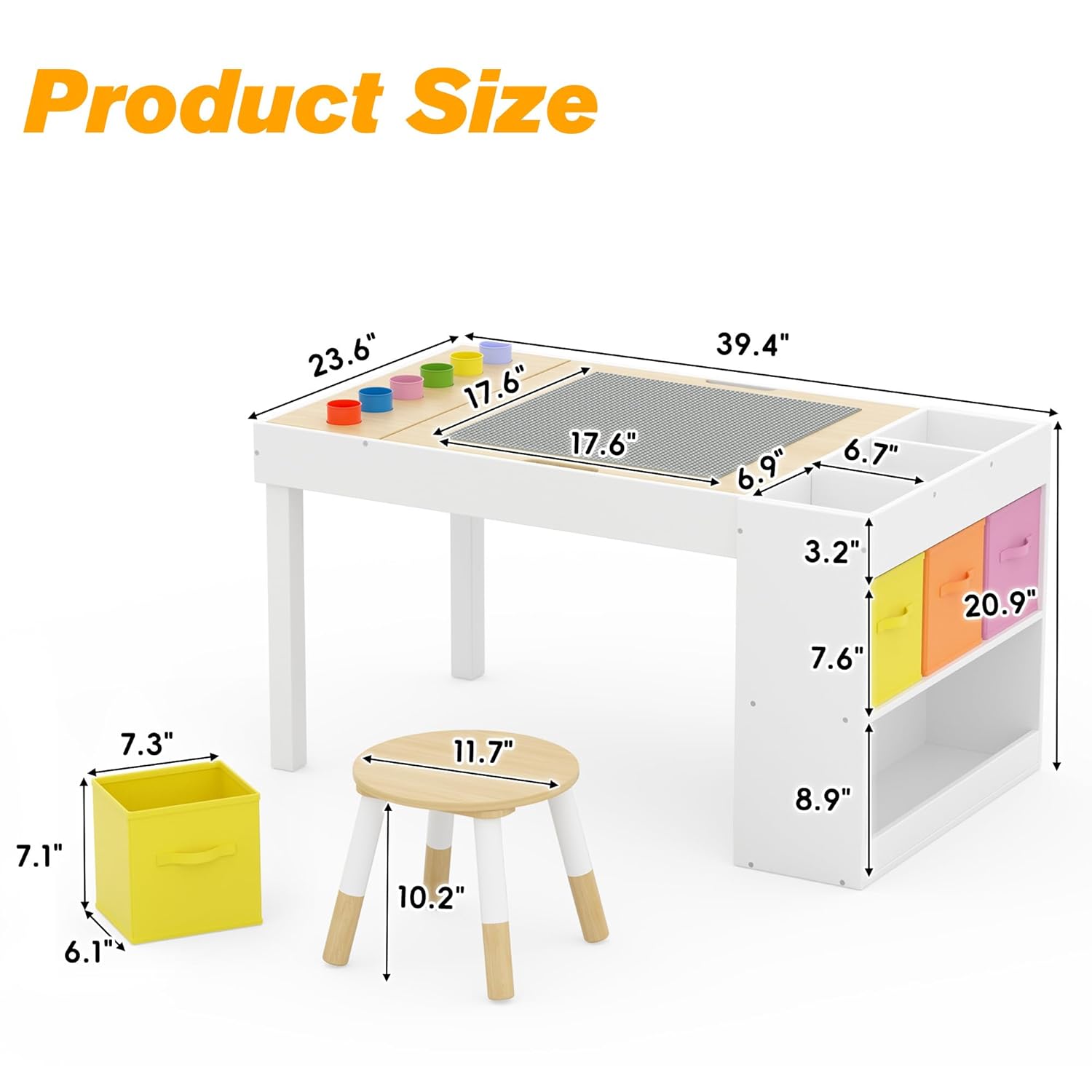 Meja Seni Anak dan Set 2 Kursi - Art Craft Furniture ulasan dan harga