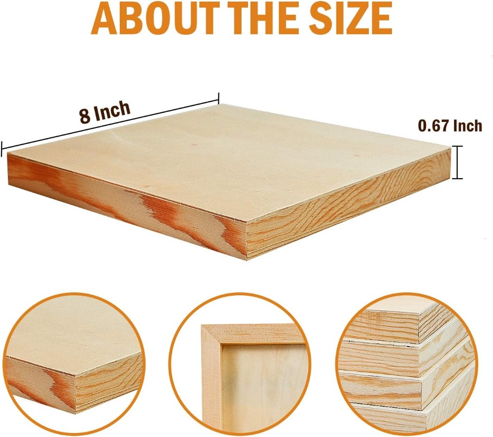 6 Paket Panel Lukisan Kayu Tan - Art Craft Board ulasan dan harga
