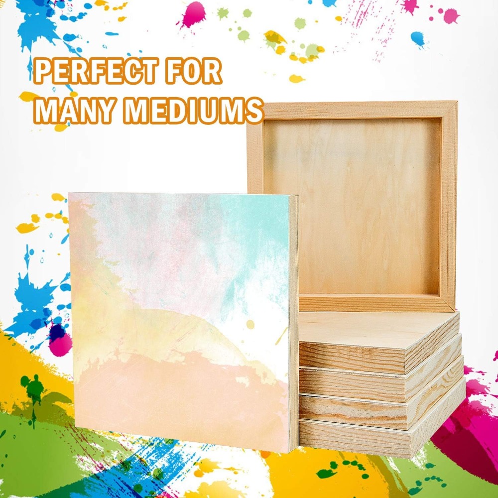 6 Paket Panel Lukisan Kayu Tan - Art Craft Board ulasan dan harga