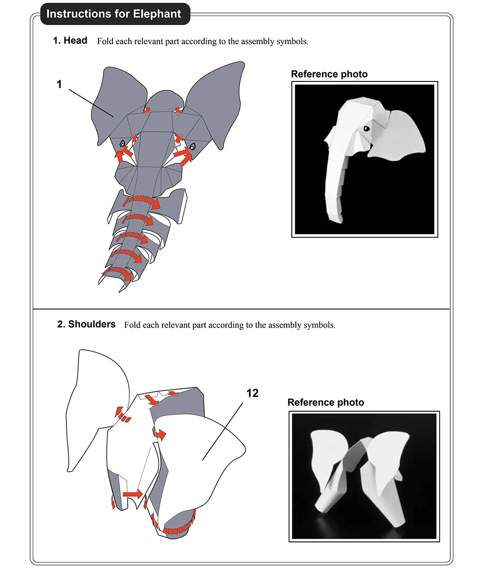 Gajah Afrika seni Origami Mini - Art And Craft Nature ulasan dan harga