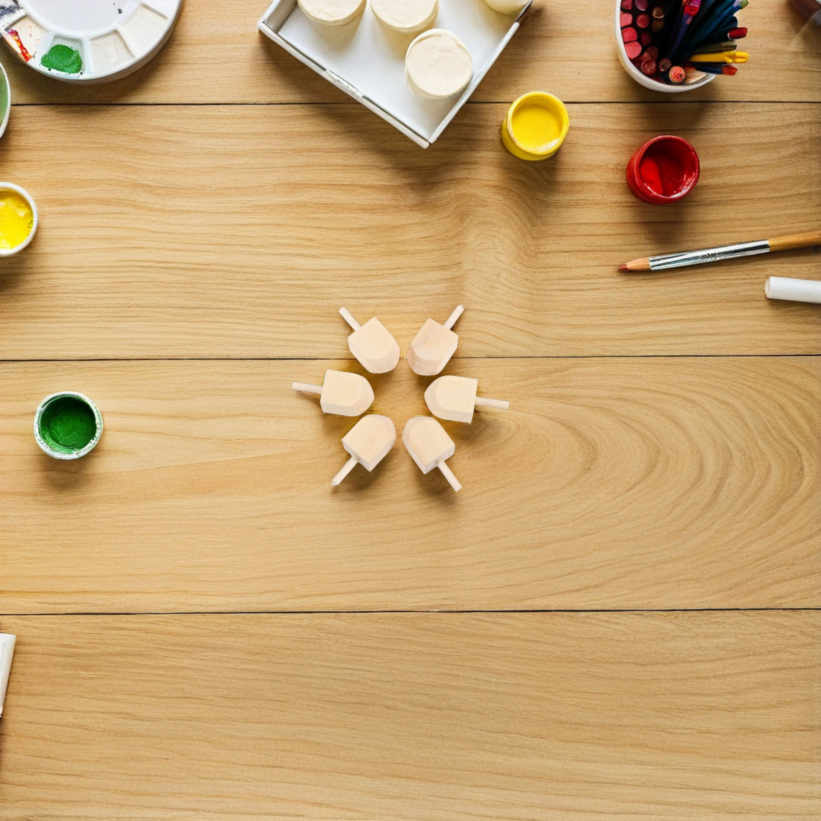 20 Buah Dreidel Kayu untuk Ker - Art Craft Holiday ulasan dan harga