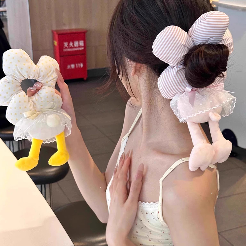 Scrunchie bunga besar bergamba - Art And Craft Hair ulasan dan harga