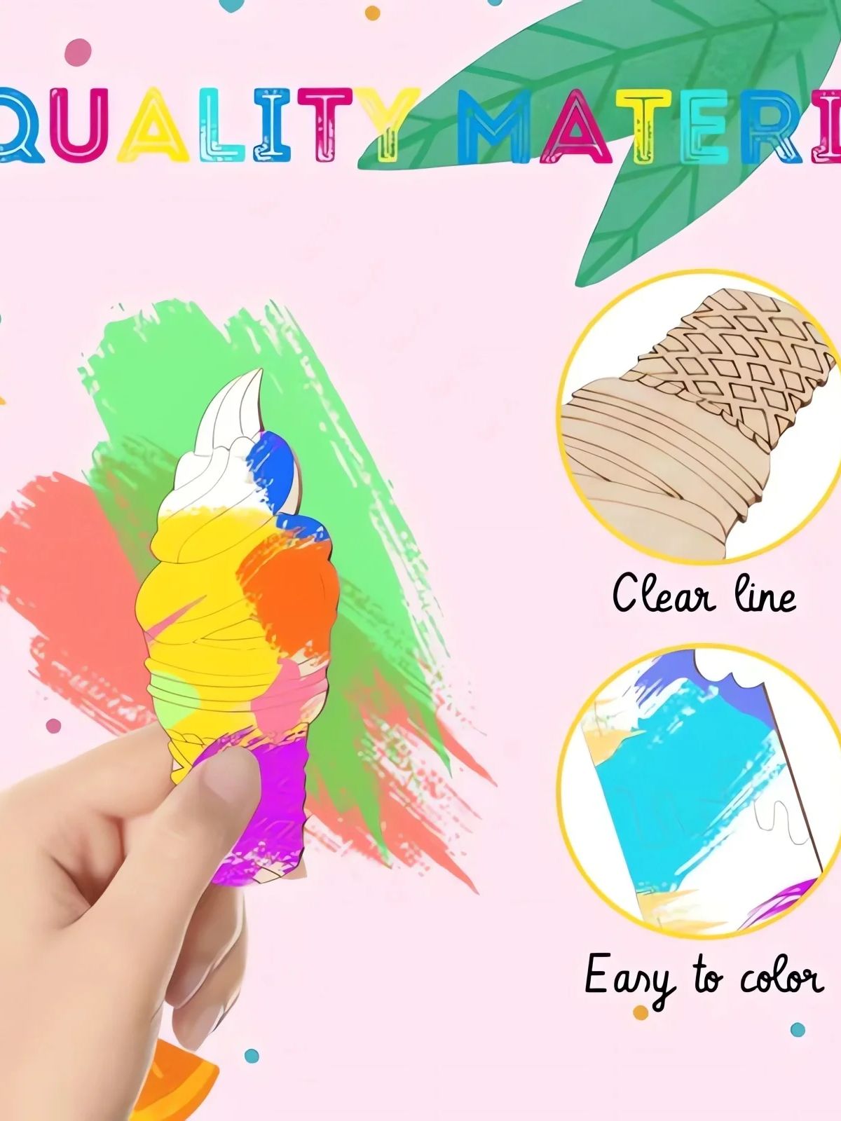 6/30 buah potongan kayu es kri - Art Craft Activities ulasan dan harga