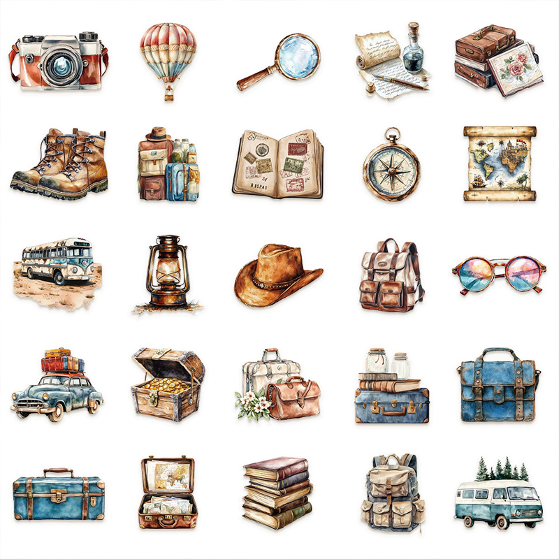 50PCS Stiker PET Transparan un - Art Craft 3 Year Old ulasan dan harga