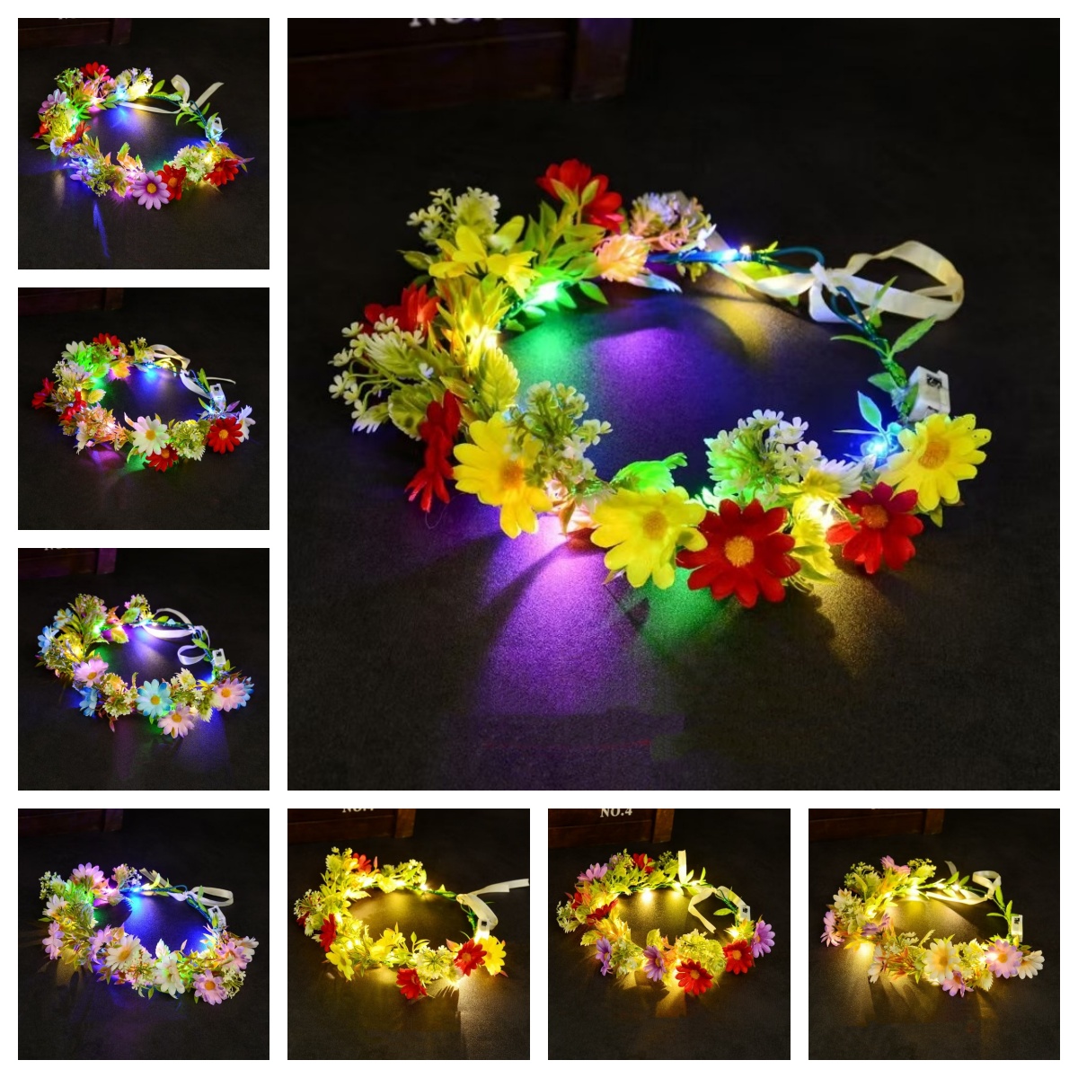 Mahkota Bunga LED Menyala, Hia - Art And Craft Hair ulasan dan harga