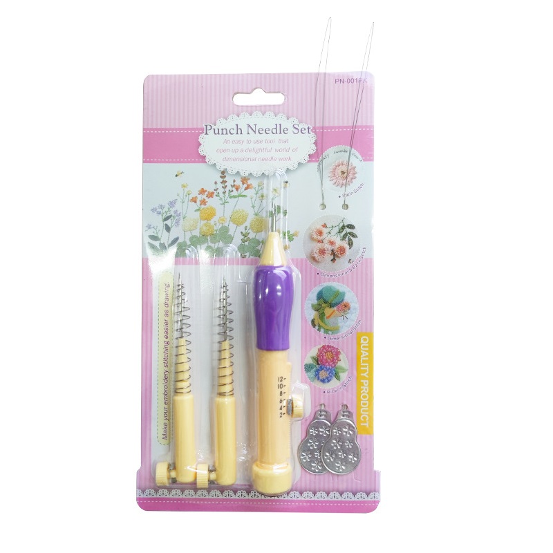 Kit alat jahit jarum sulam, Se - Punch Needle Kit ulasan dan harga